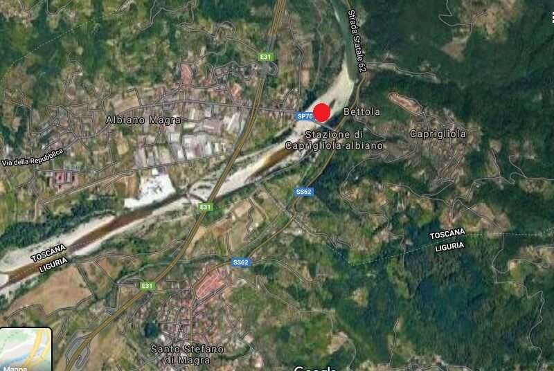 ponte crollato cartina
