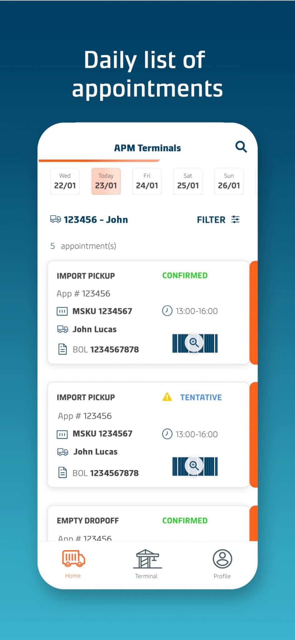 App APMT TERMPoint Appointments_screenshot es.