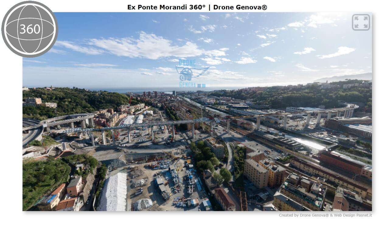 drone Genova a 360 Ex Ponte Morandi