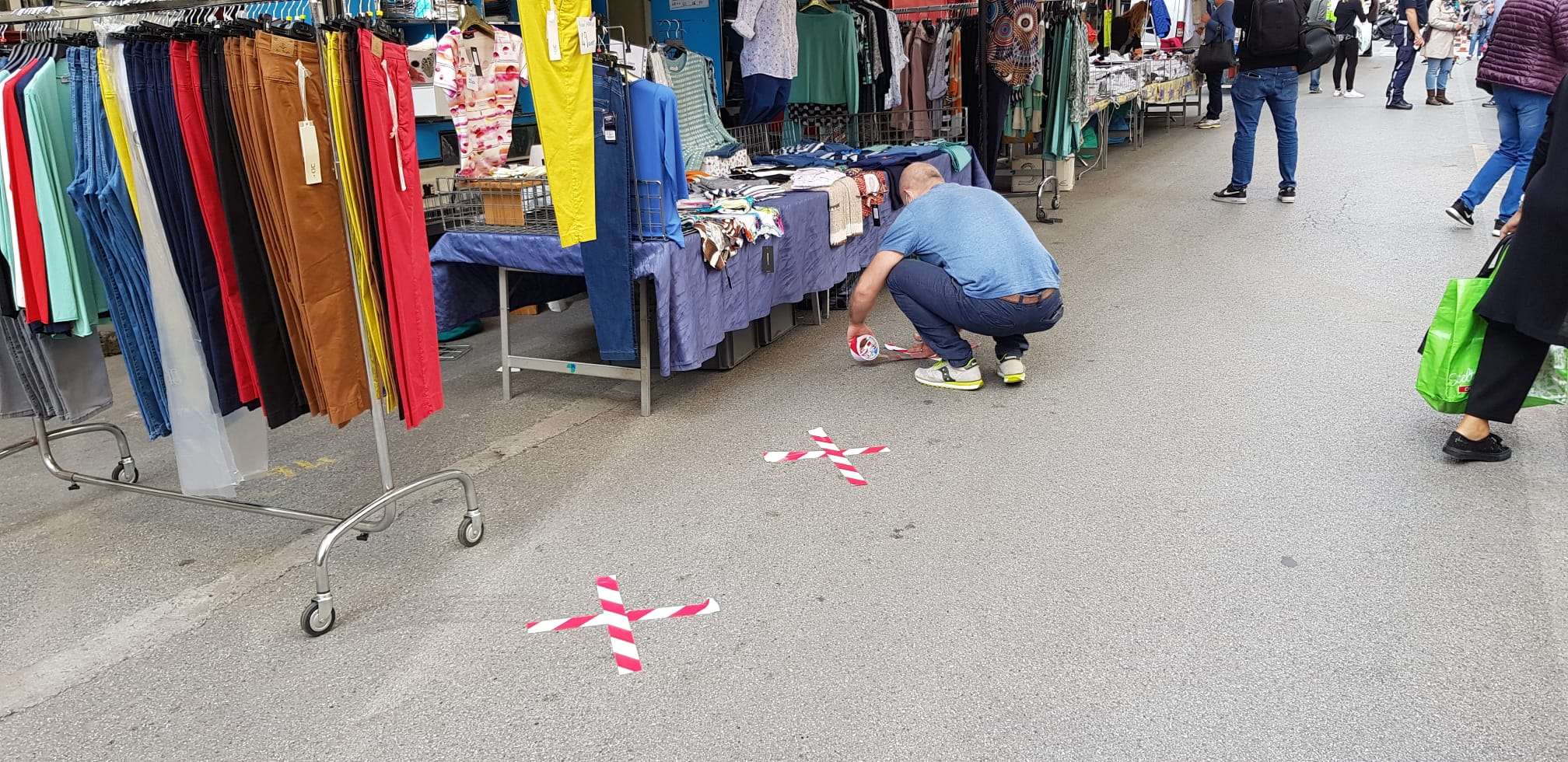 distanziamento sociale mercato