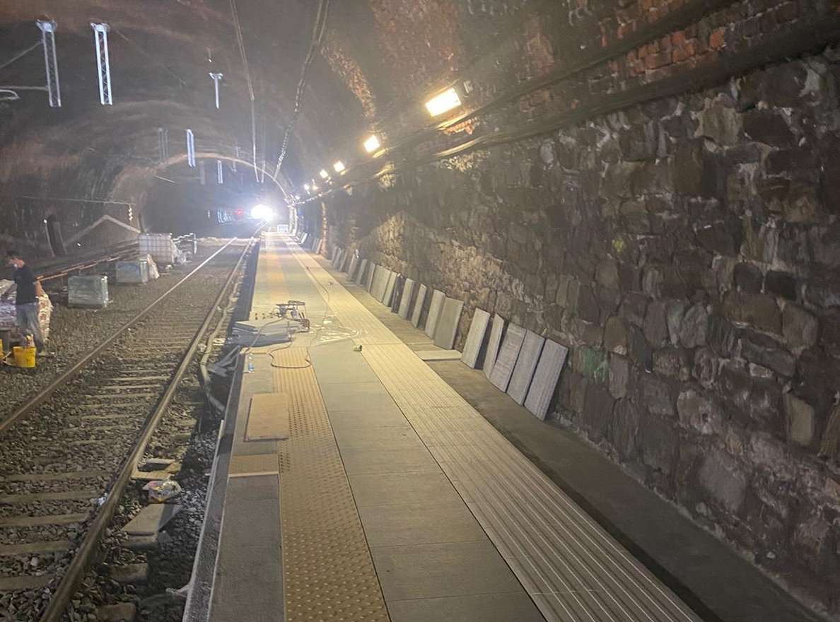 lavori ferrovia, galleria Riomaggiore2_maggio 2020