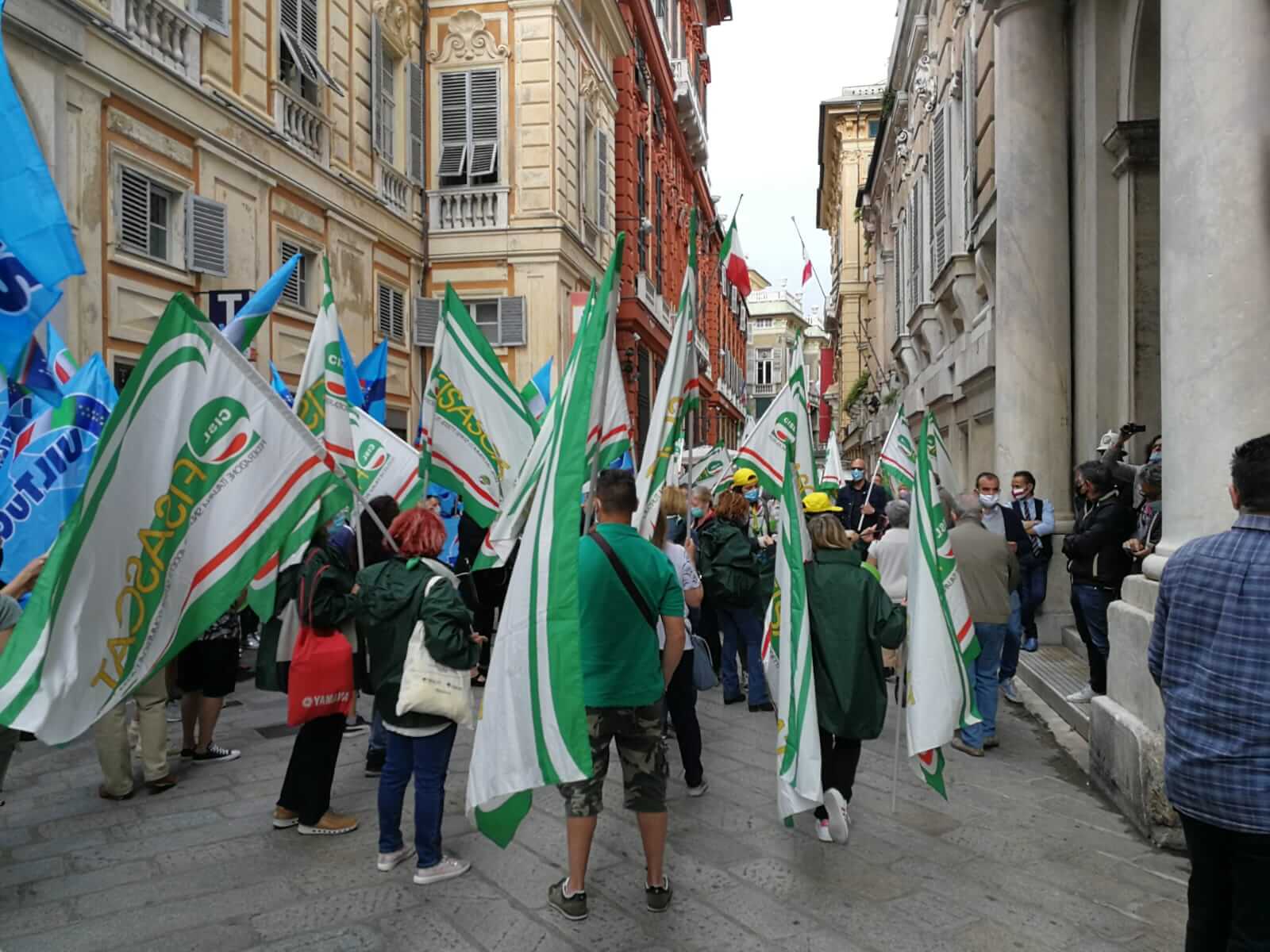 protesta lavoratori mense scolastiche
