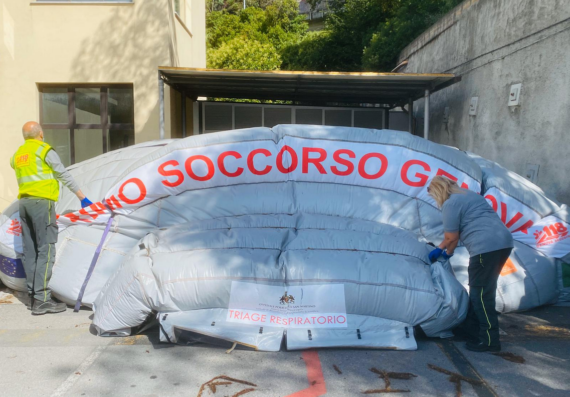 tendone pre triage san martino