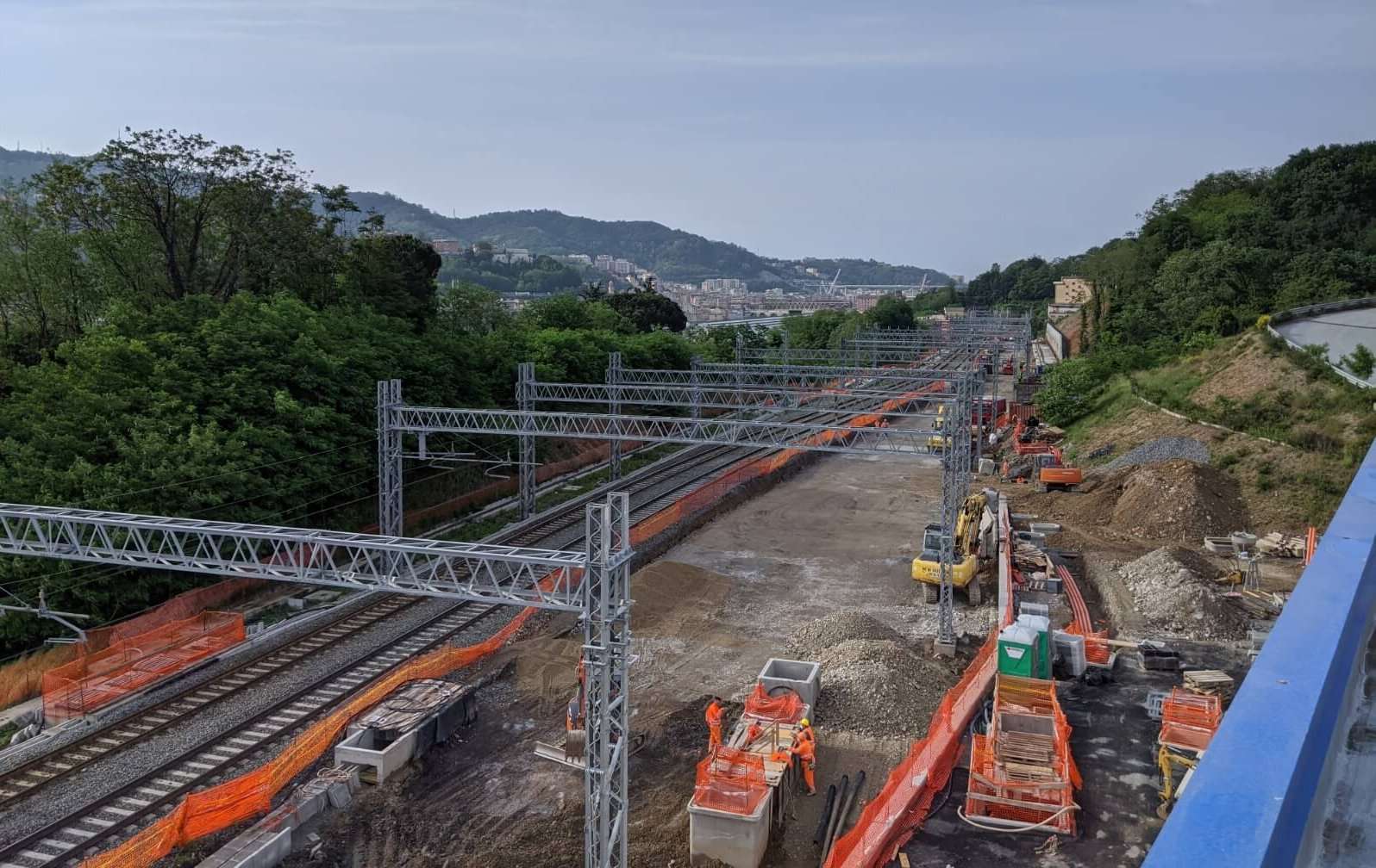Bivio Fegino lavori ferrovia binari