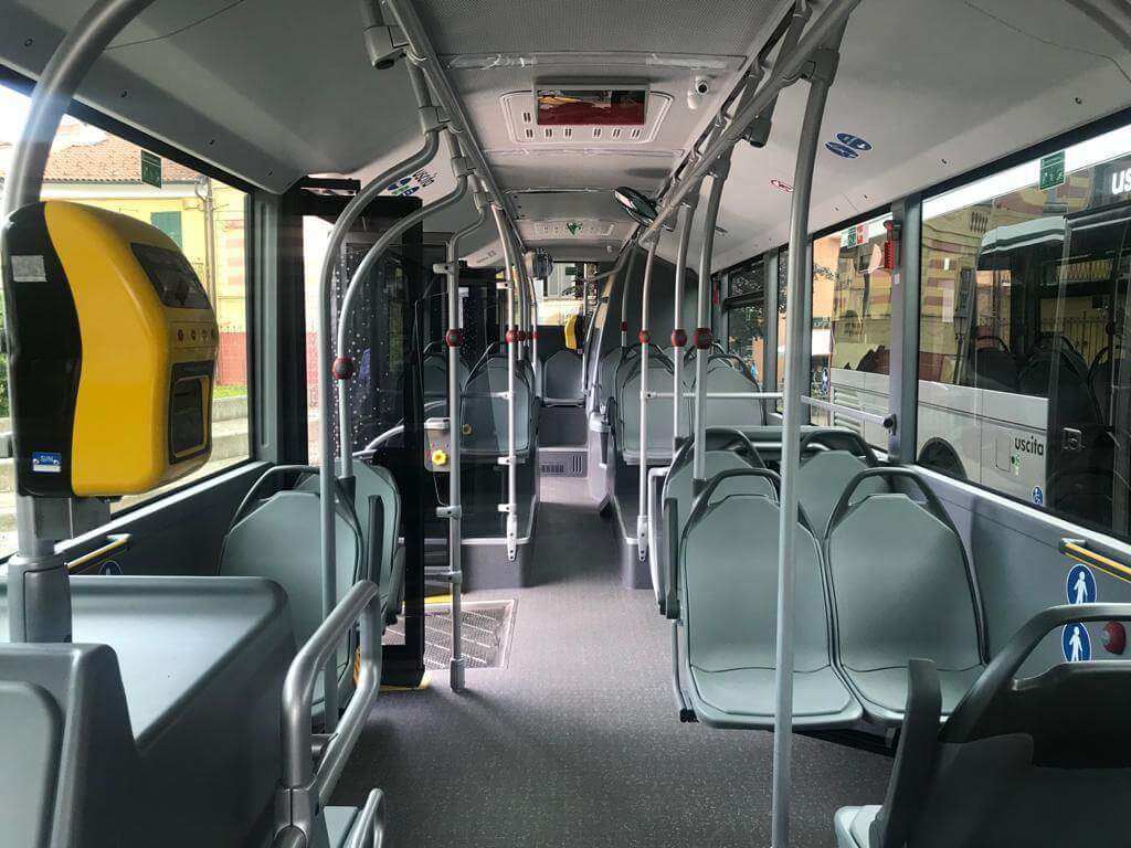 Interno nuovo autobus tpl linea