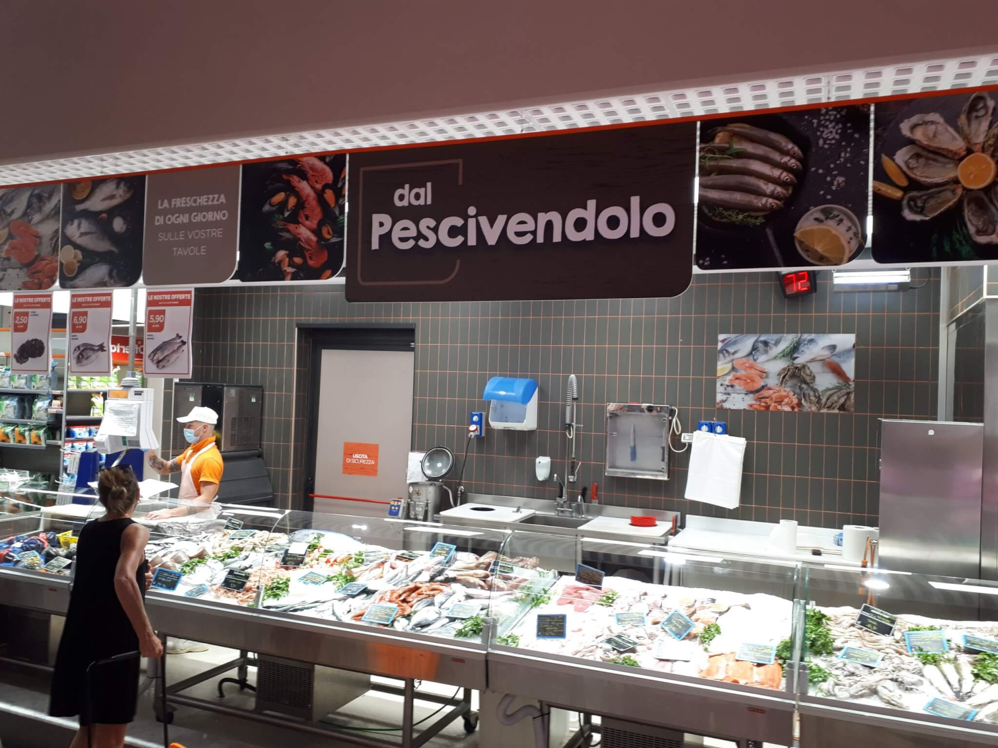 pescheria supermercato ekom discount