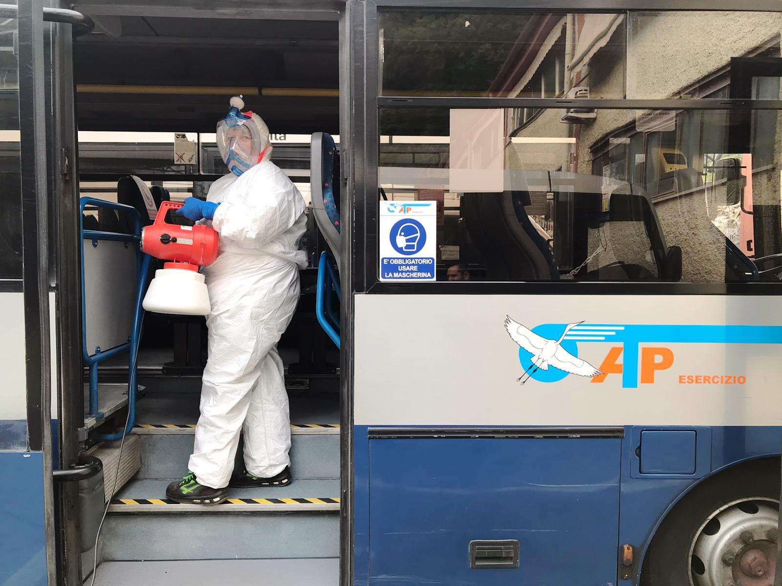 sanificazione autobus