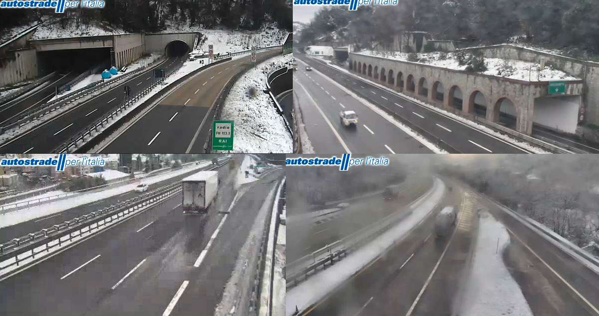 webcam autostrade neve