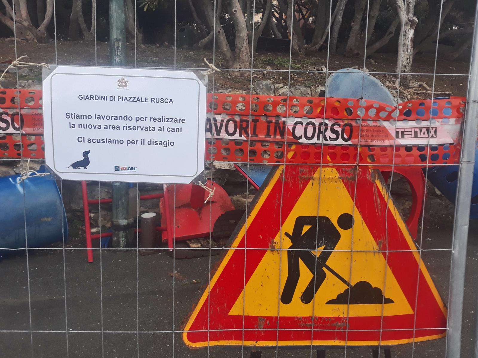 lavori area sgambatura cani