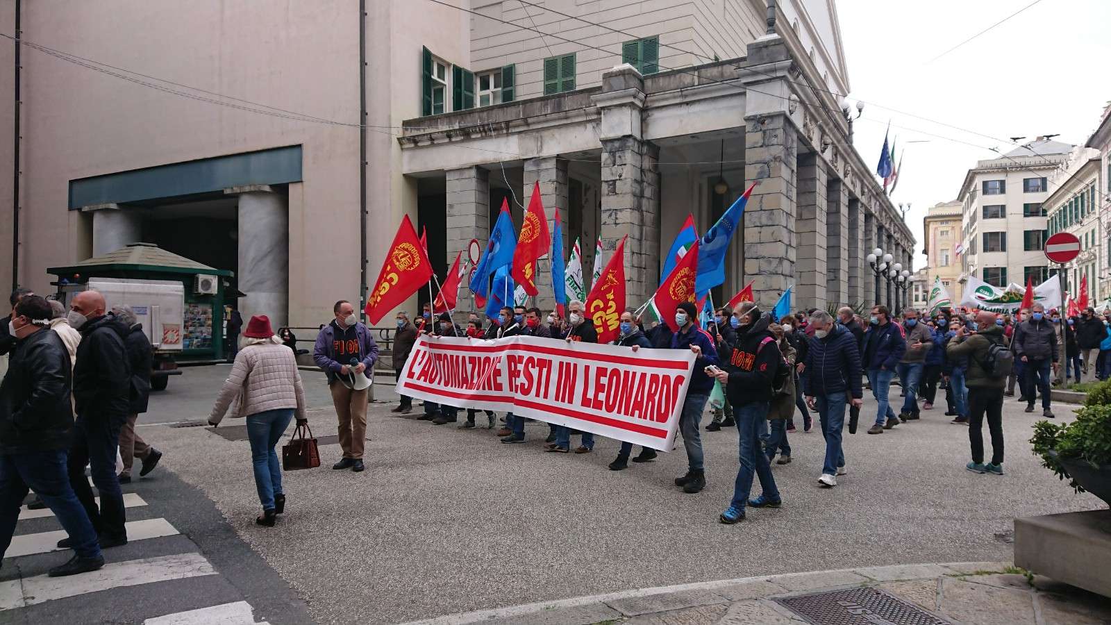 leonardo manifestazione sciopero lavoro