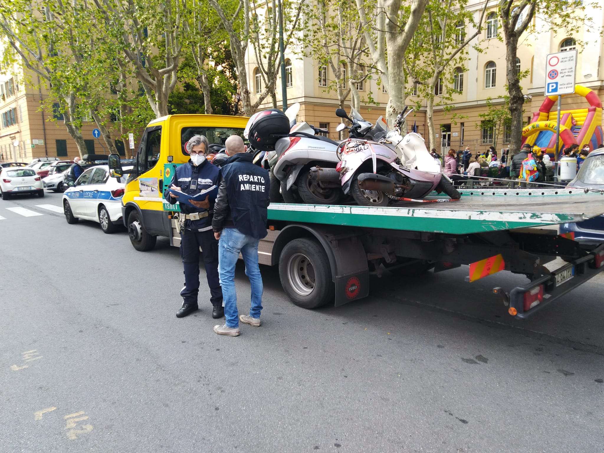 veicoli abbandonati rimossi motocicli