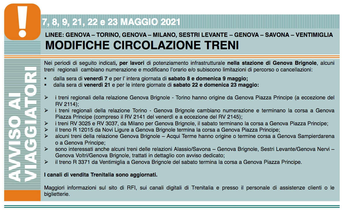 cambio orario treni