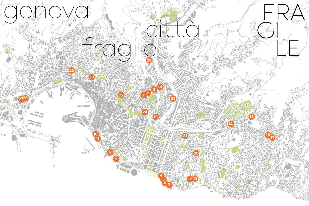mappa genova città fragile