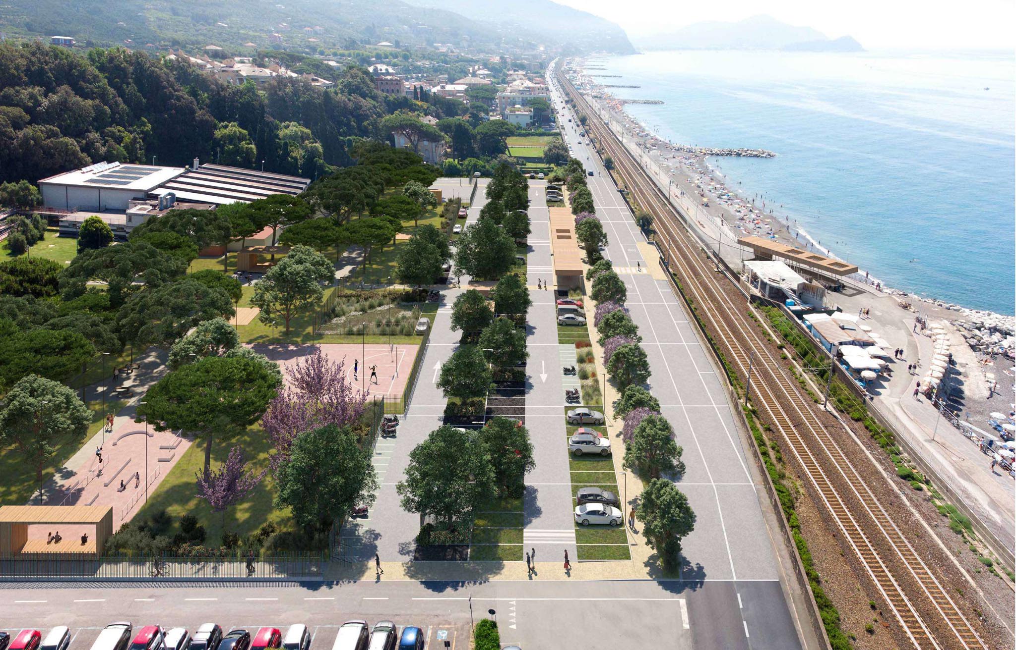 veduta aerea rendering
