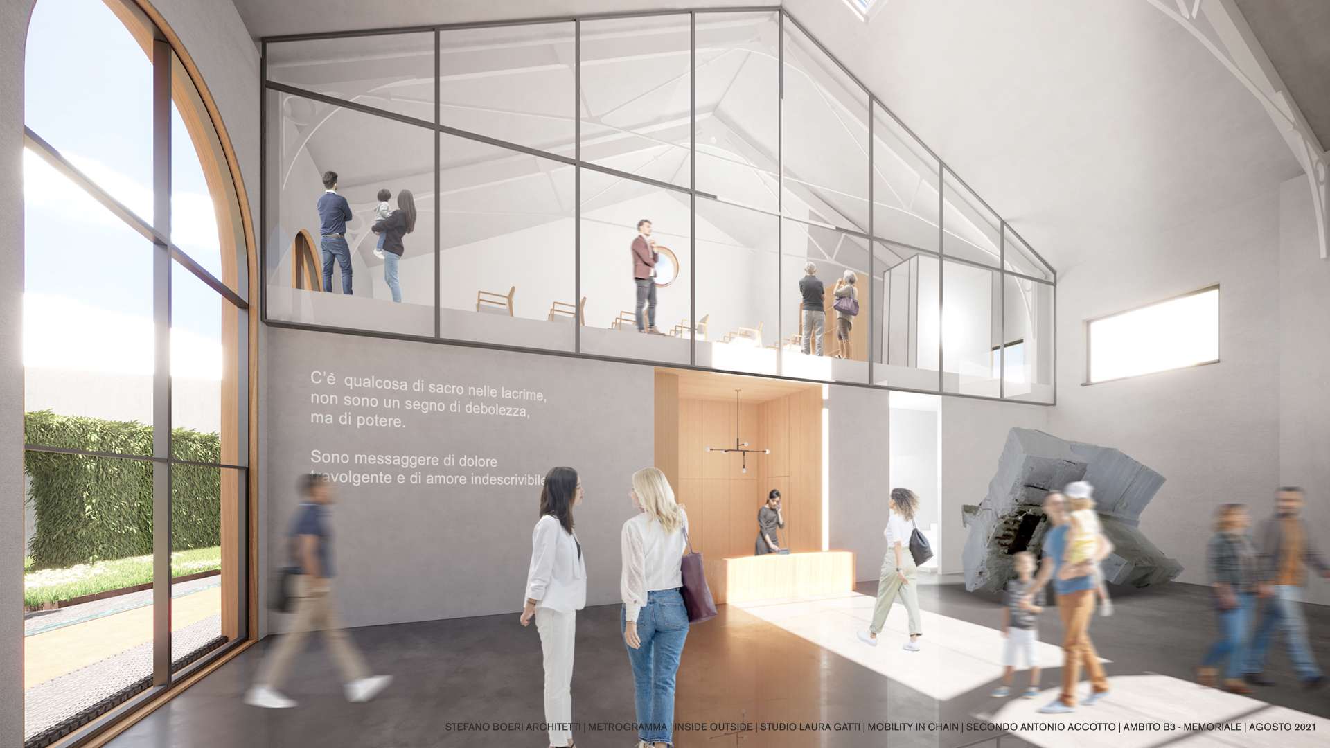 05.Museo della memoria_Hall di ingresso e mezzanino per incontri