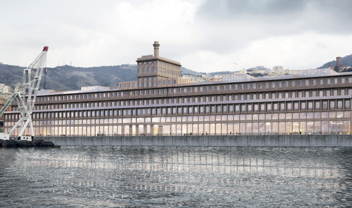 hennebique facciata rendering