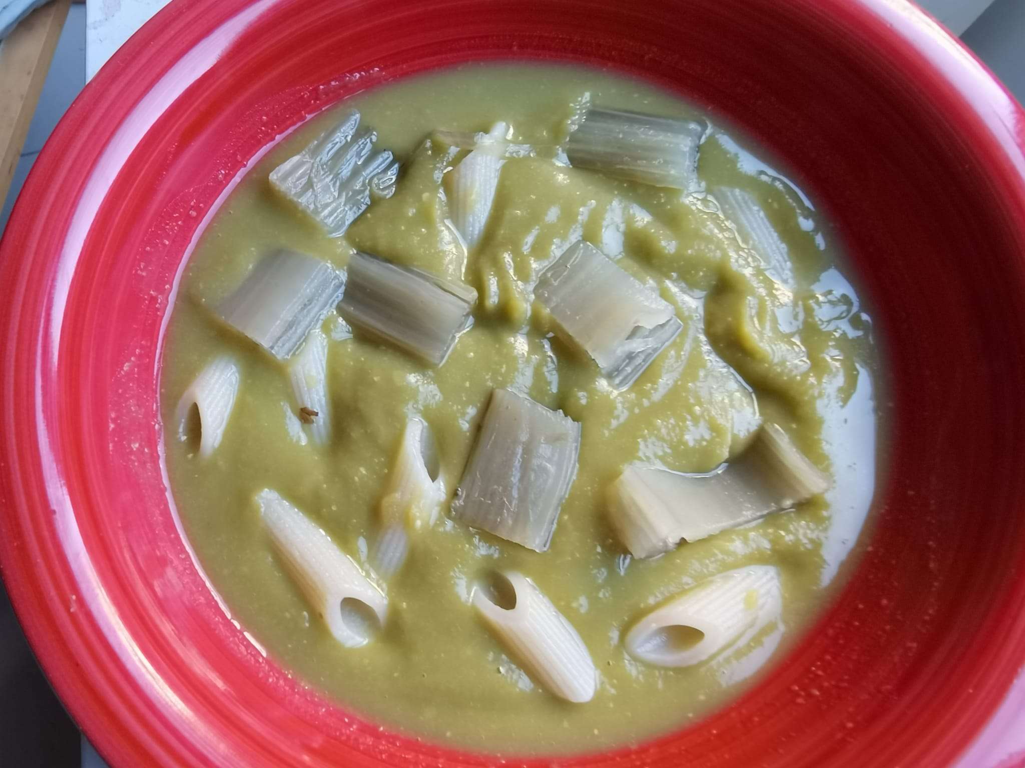 pasta piselli cardi