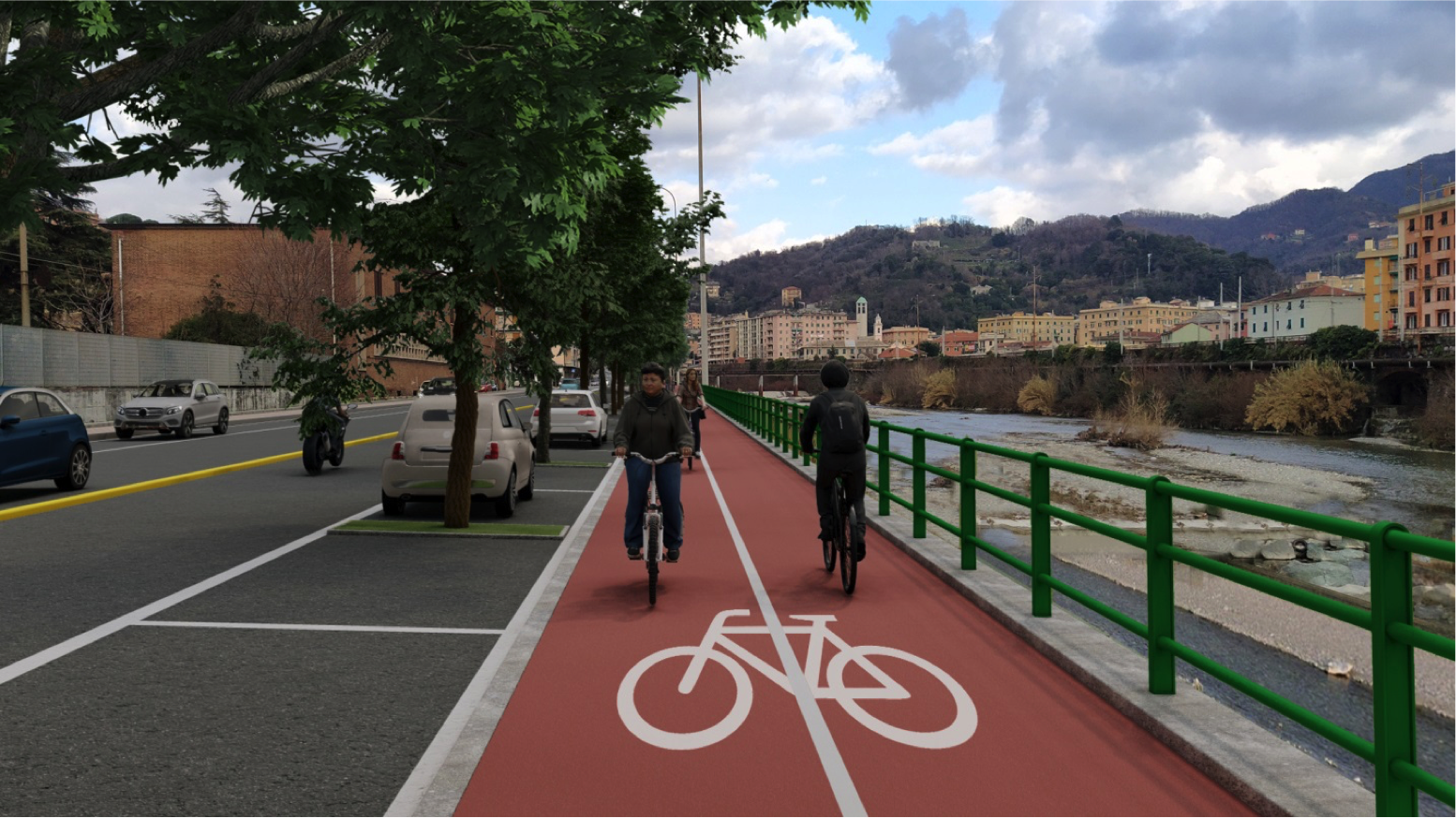 rendering superlavalle pista ciclabile