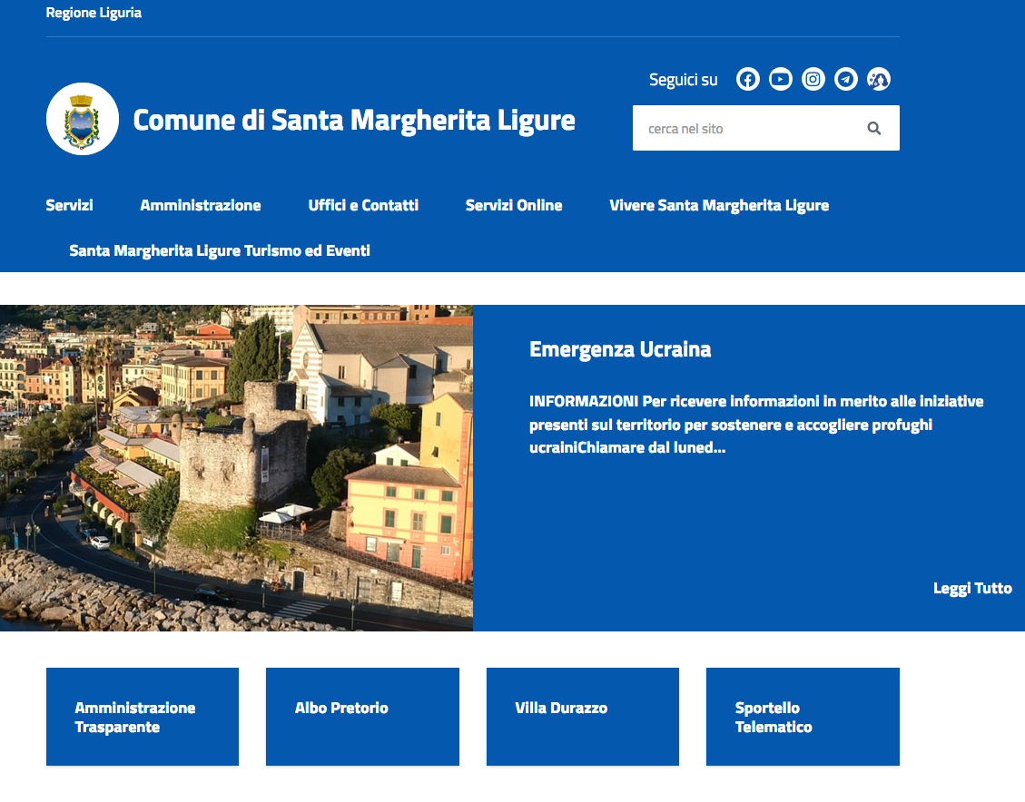 sito comune santa margherita ligure