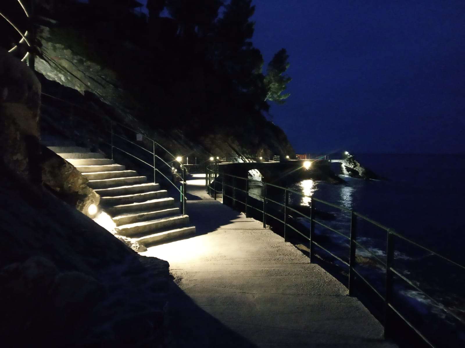 passeggiata zoagli notturna