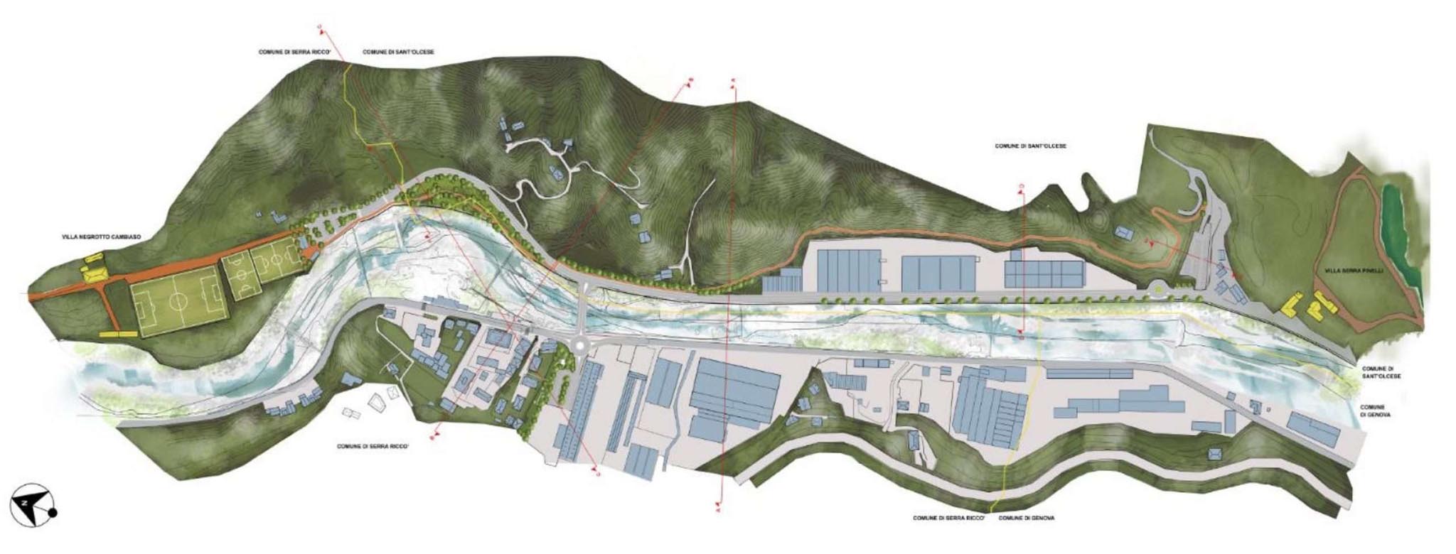 Torrente Secca masterplan di progetto