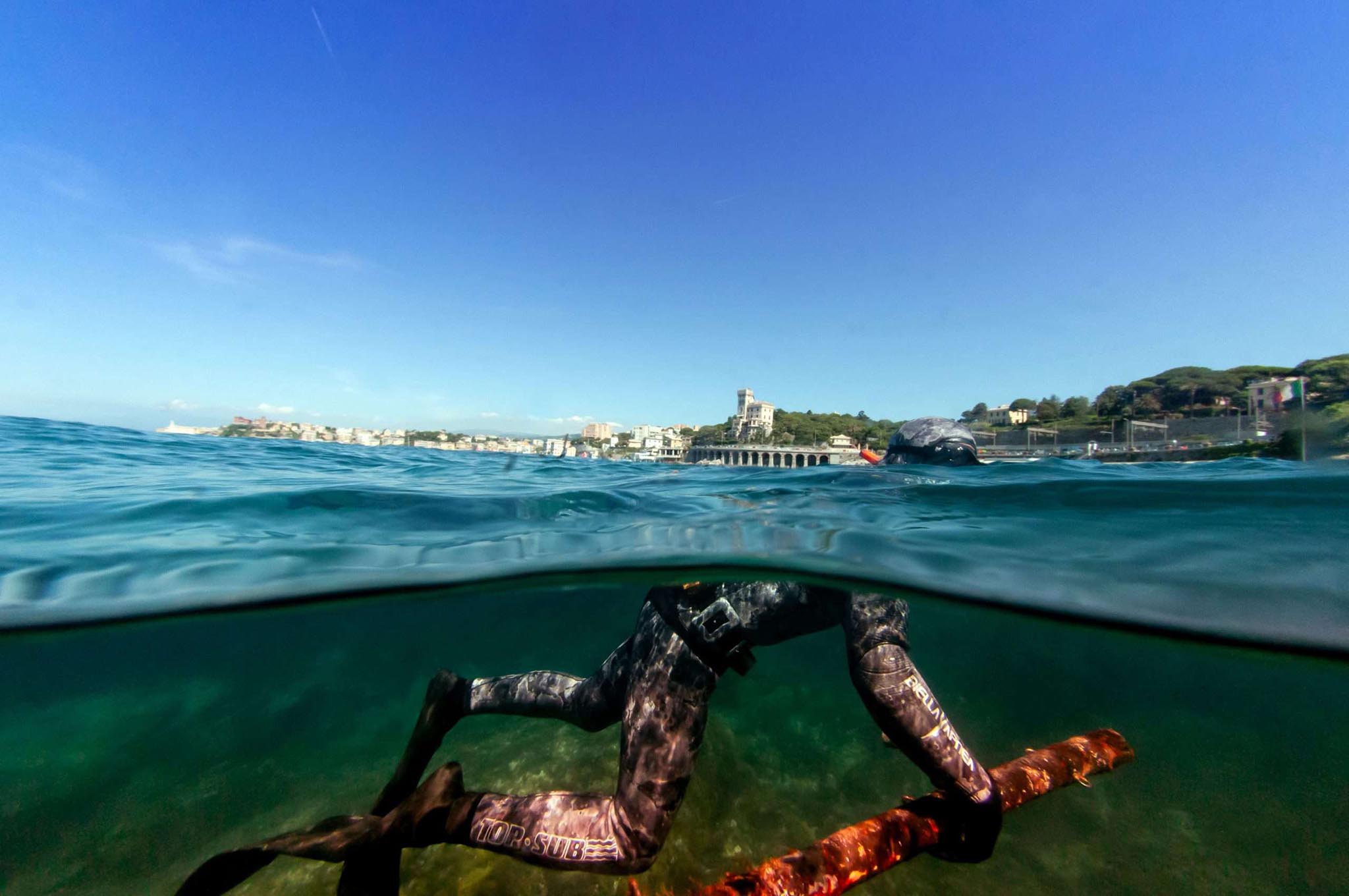 mare pulito rifiuti spazzapnea