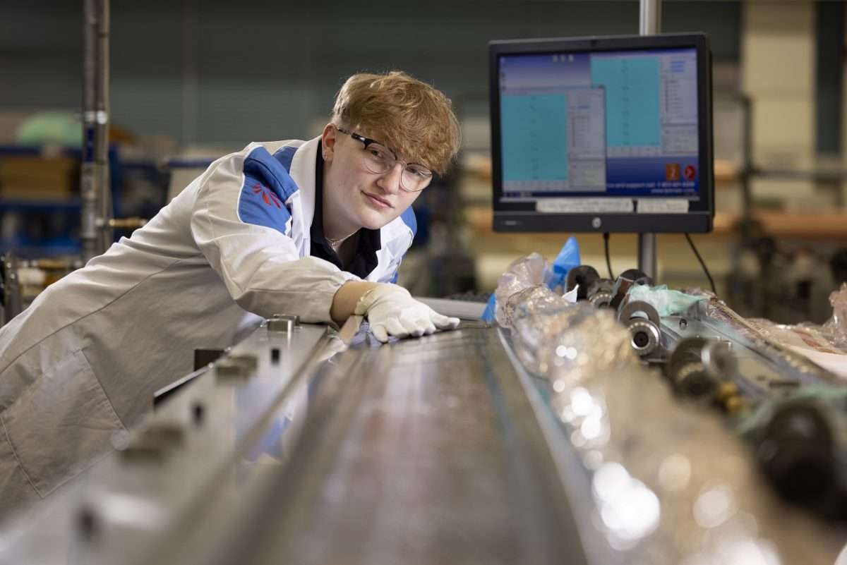 Jessica Langdon – Craft Composites Fitter Apprentice at work.