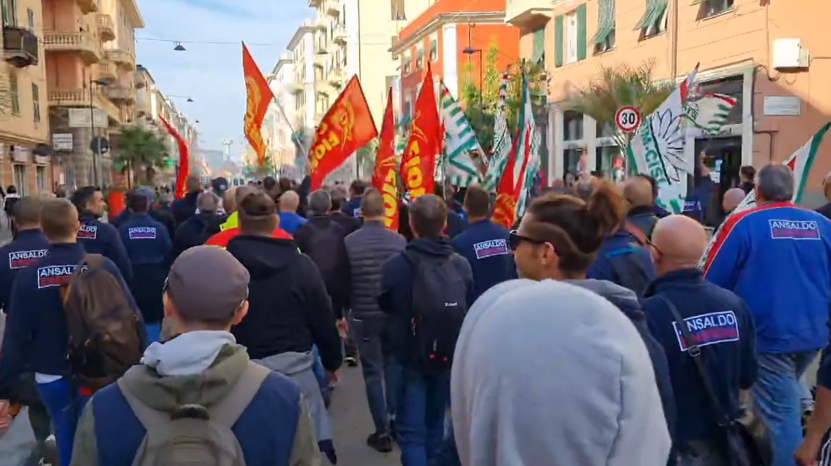 sciopero fiom fim manifestazione corteo