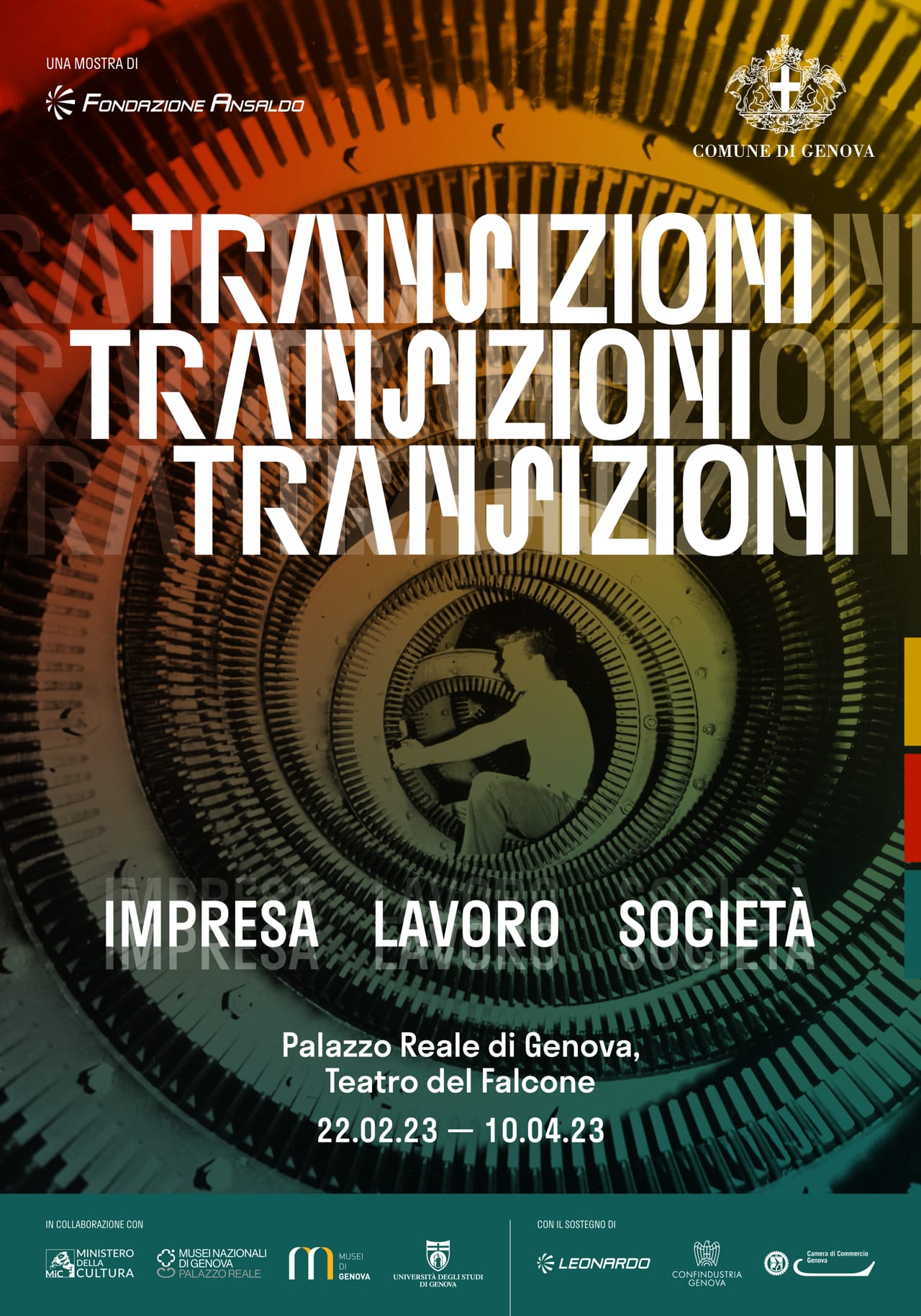 MANIFESTO DELLA MOSTRA (Lavorazione di uno statore negli stabilimenti General Electric di Boston; 1950)