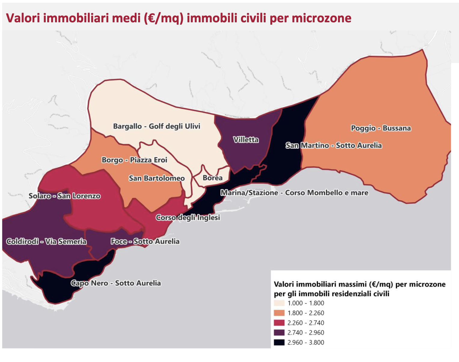 Valori immobiliari Sanremo