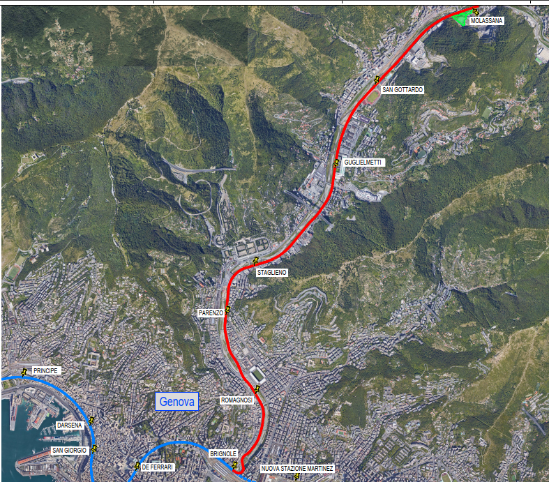 itinerario skymetro