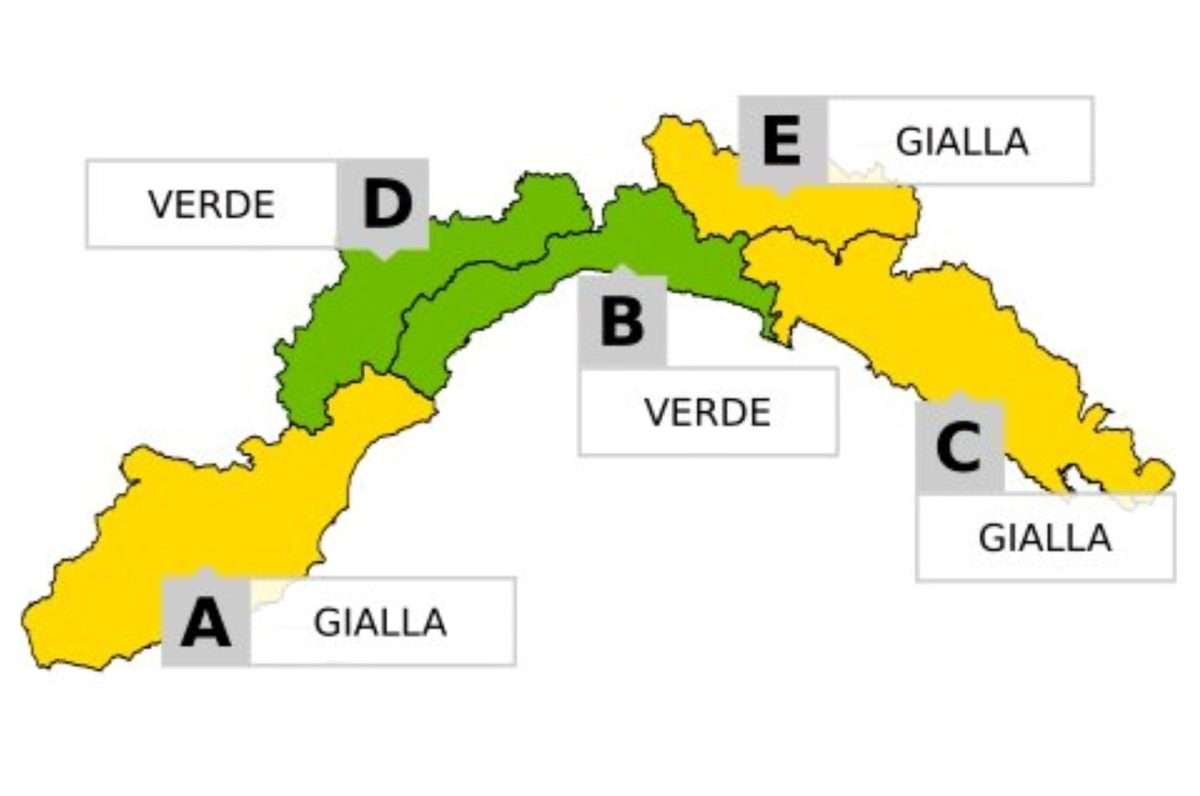 allerta gialla levante ponente